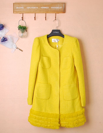 2015年新款歐韓潮流時(shí)尚羊絨大衣 一手貨源